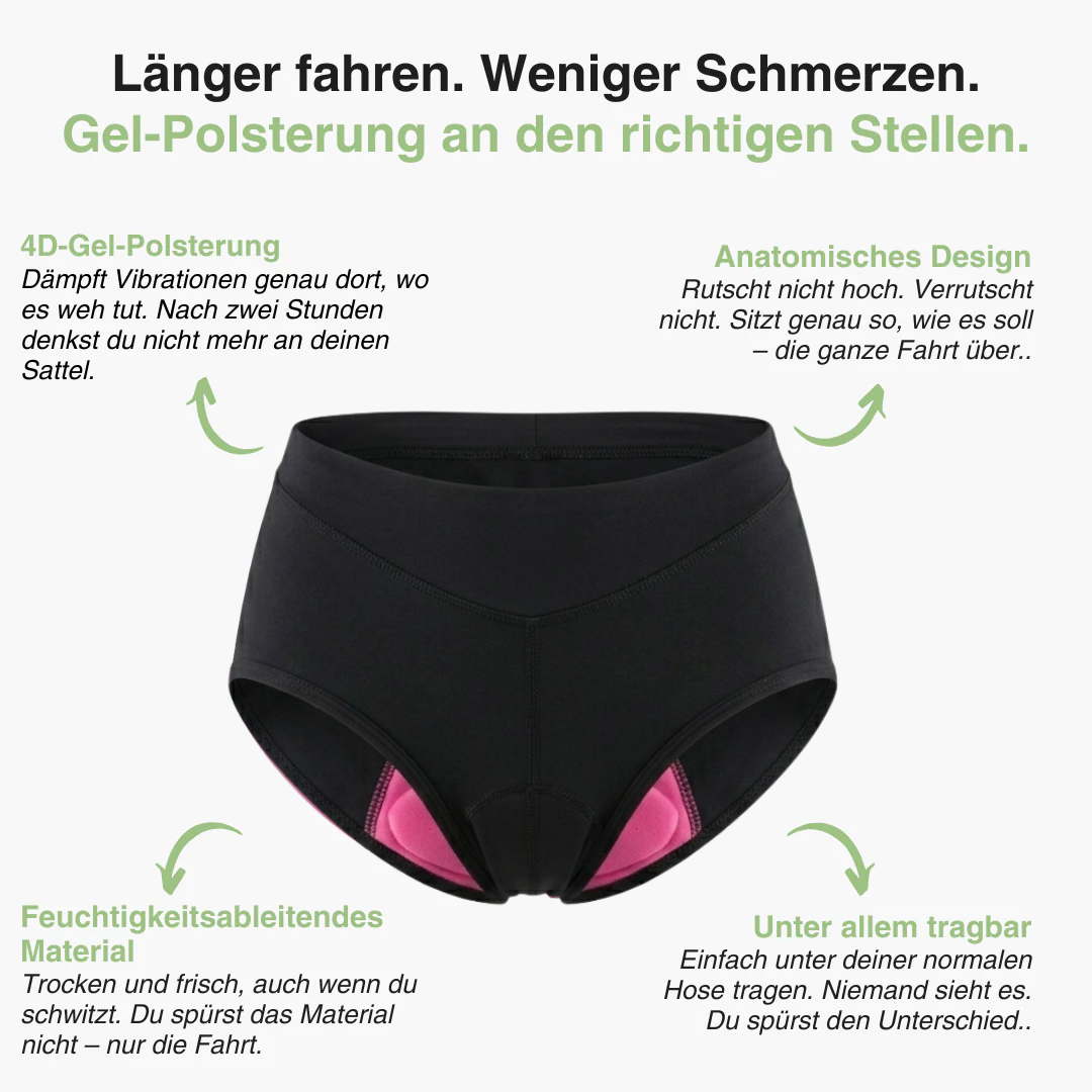 Women's Padded Cycling Underwear with 4D Gel Pad, Breathable 3