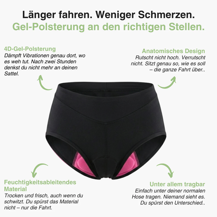 Women's Padded Cycling Underwear with 4D Gel Pad, Breathable 3