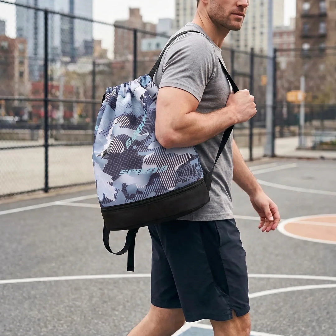 Drawstring Sports Bag With Base Compartment - Sporriva
