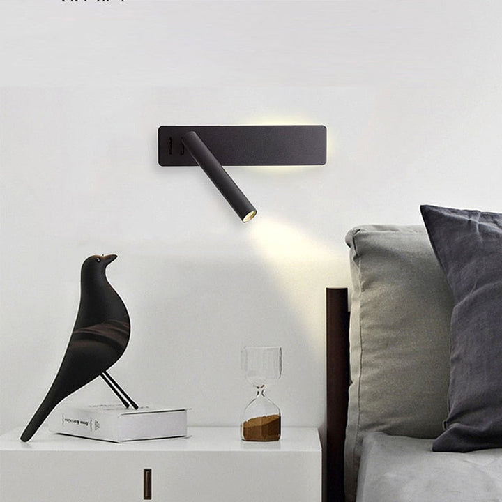 Rotating LED Reading Wall Light with Swivel Spot and Dual Switches 3