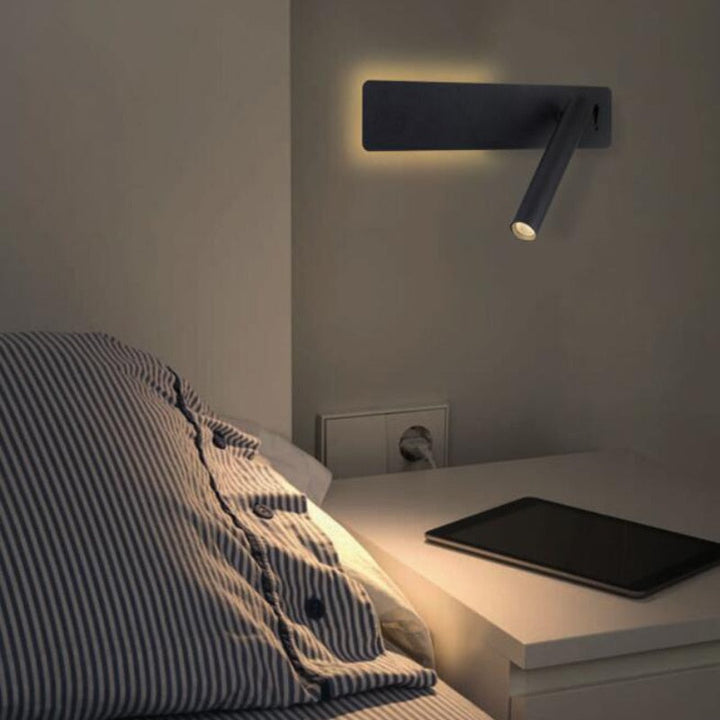 Rotating LED Reading Wall Light with Swivel Spot and Dual Switches 5