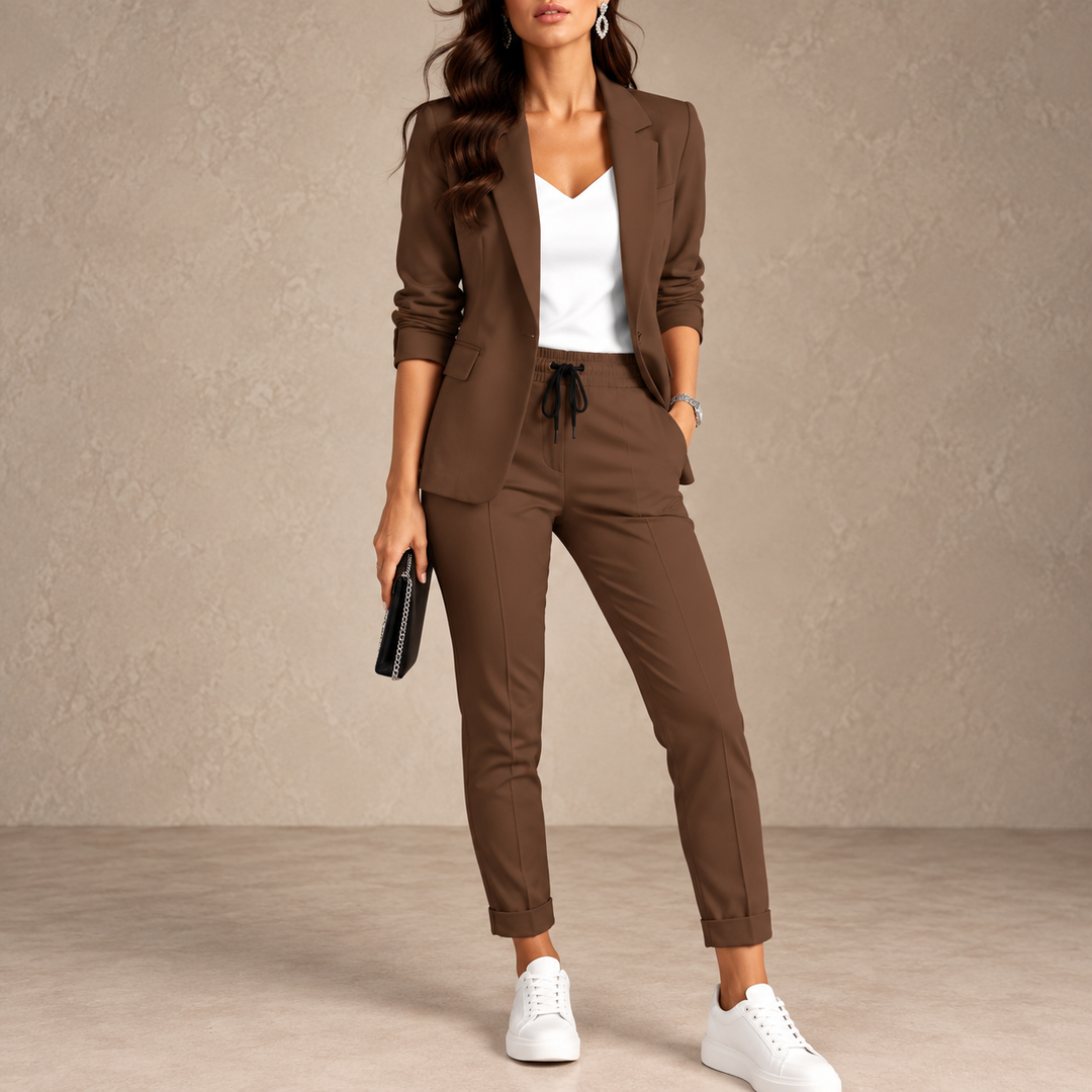 Tailored Blazer and Trouser Set for Women, 7 Colors 6