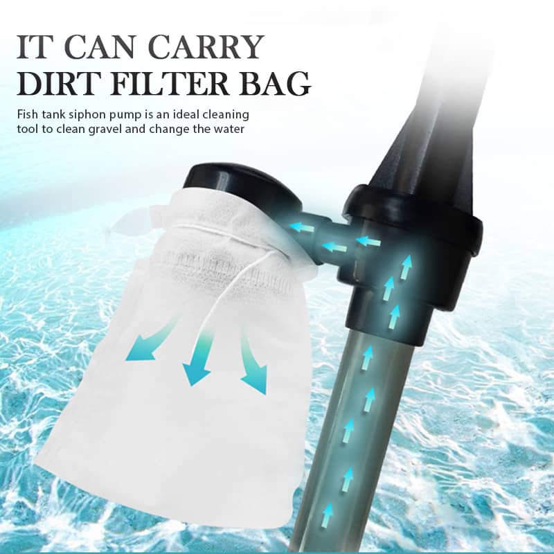 Electric Aquarium Gravel Cleaner - Battery Suction Pump for Water Changes 10