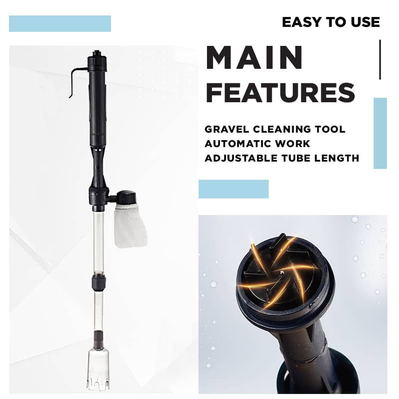 Electric Aquarium Gravel Cleaner - Battery Suction Pump for Water Changes 11
