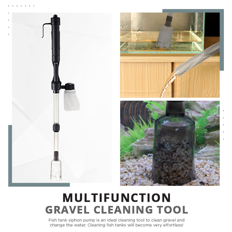 Electric Aquarium Gravel Cleaner - Battery Suction Pump for Water Changes 15