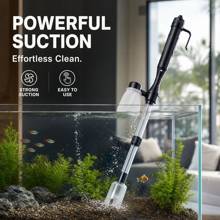 Electric Aquarium Gravel Cleaner - Battery Suction Pump for Water Changes 2