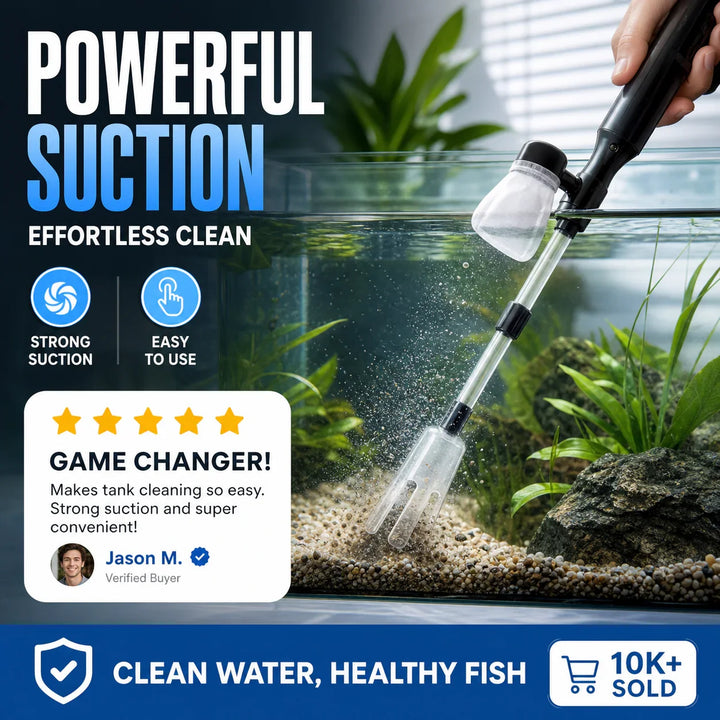 Electric Aquarium Gravel Cleaner - Battery Suction Pump for Water Changes 4