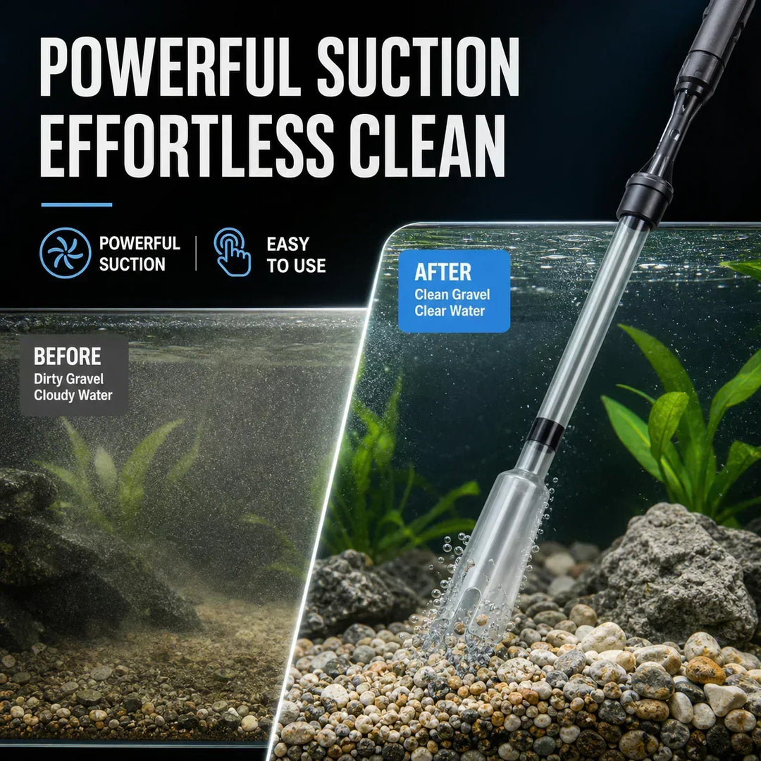 Electric Aquarium Gravel Cleaner - Battery Suction Pump for Water Changes 1