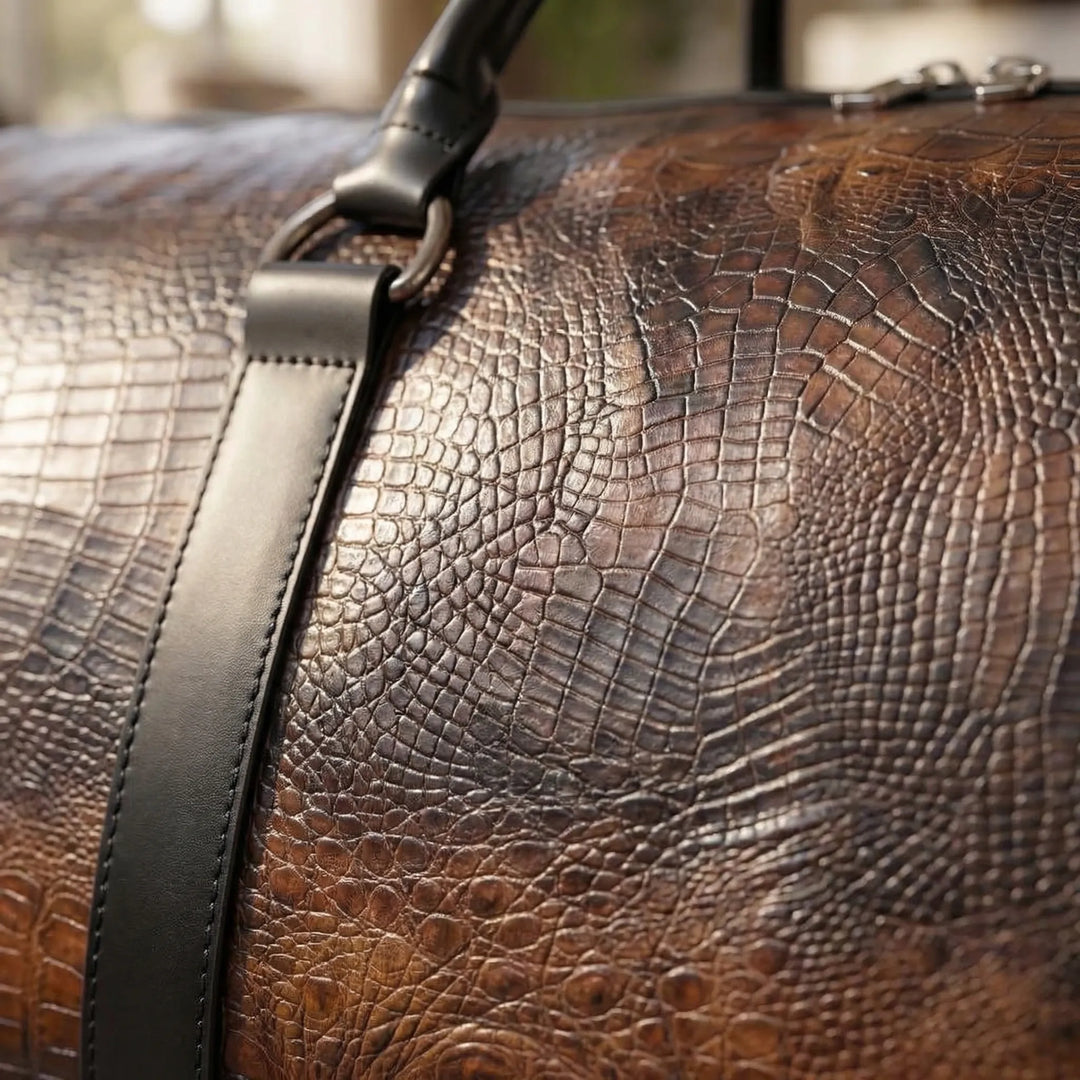 Embossed Barrel Duffel Bag - Crodal