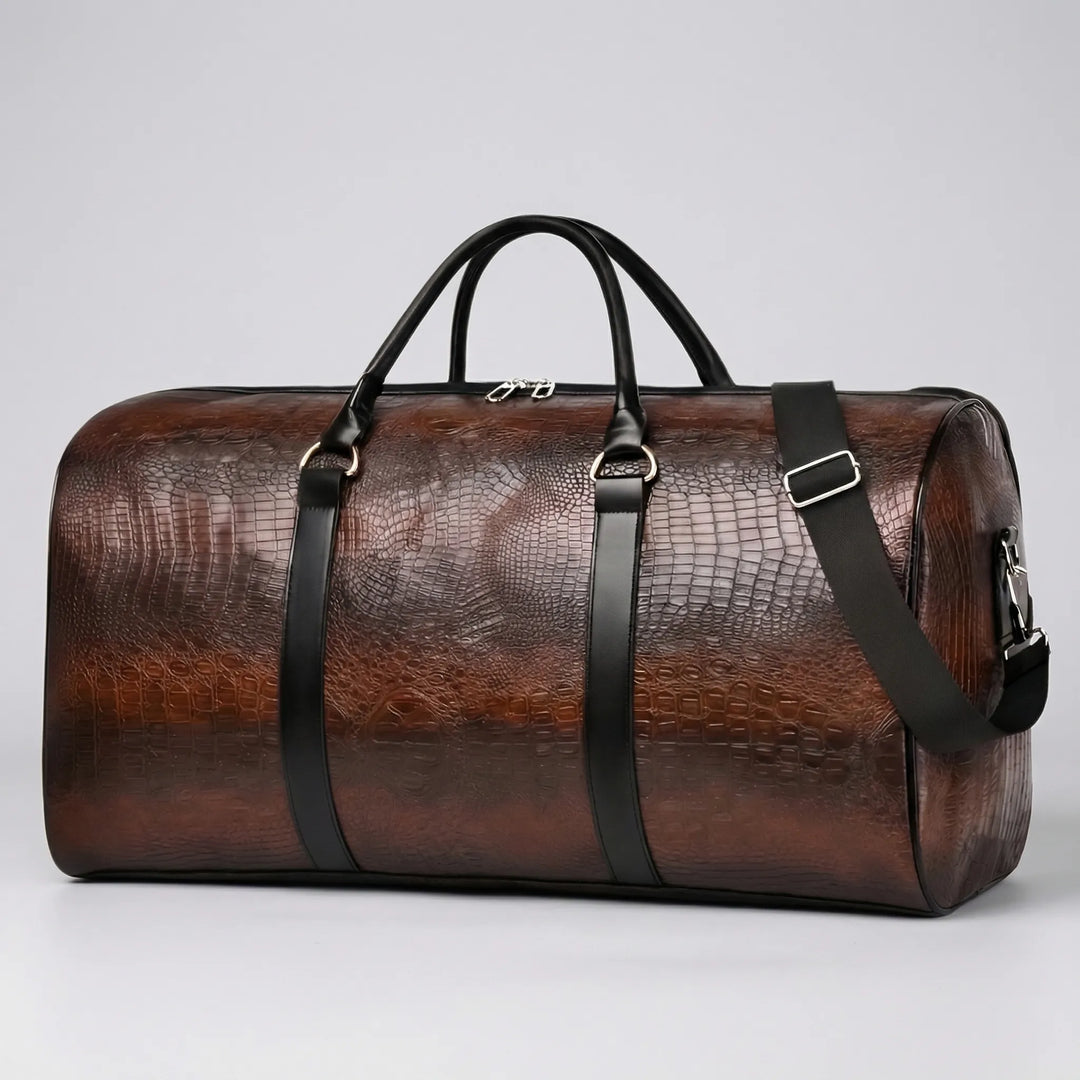 Embossed Barrel Duffel Bag - Crodal