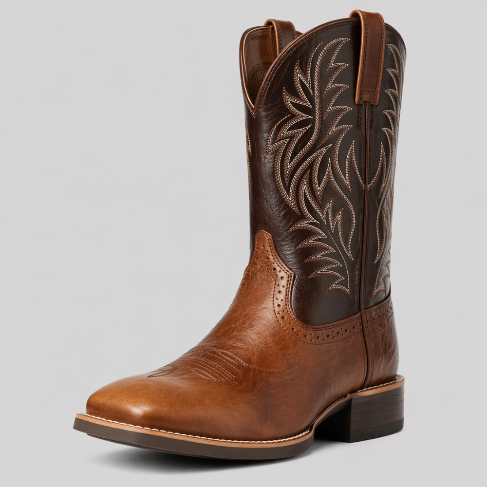 Men's Embroidered Western Cowboy Boots with Pointed Toe 2