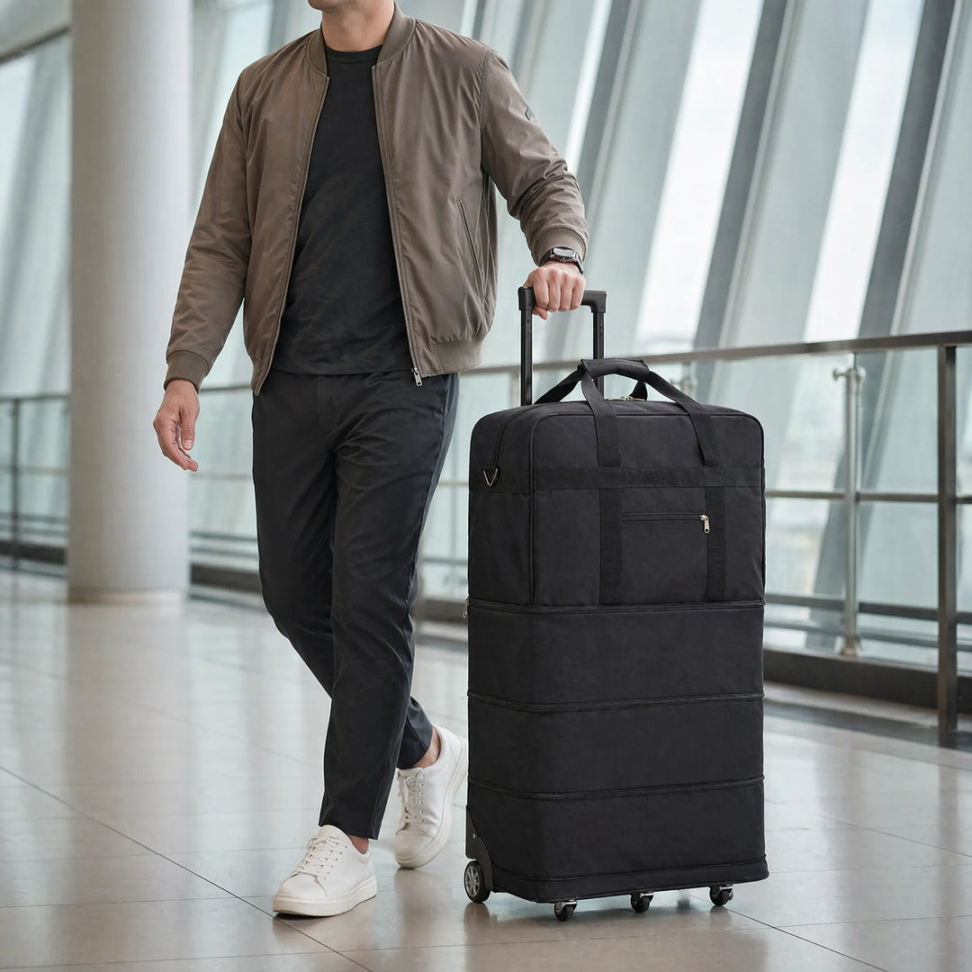 Expandable Soft Rolling Luggage - FlexiRoll