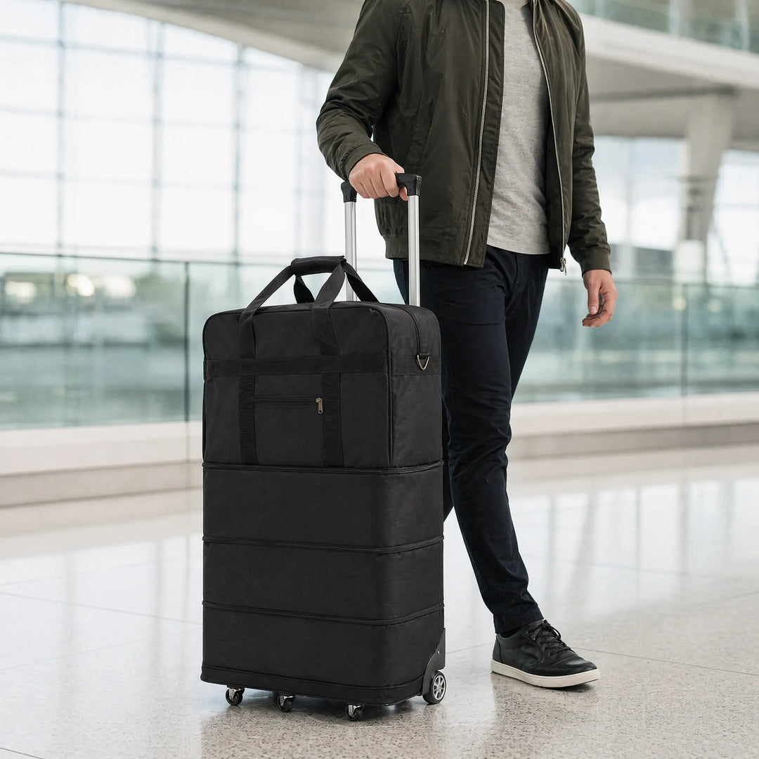 Expandable Soft Rolling Luggage - FlexiRoll