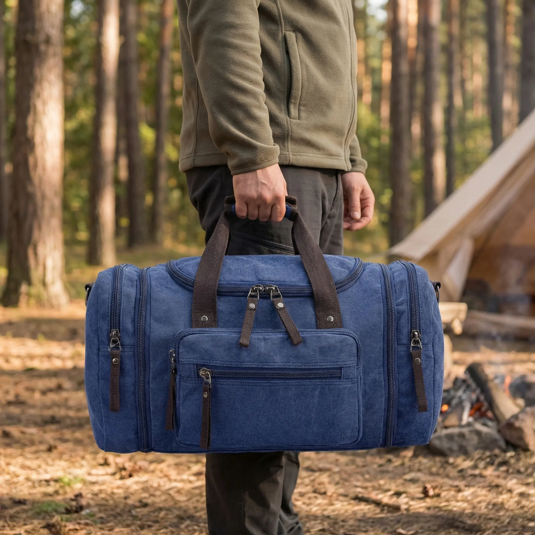 Expandable Canvas Weekender Duffel Bag - Traxpand