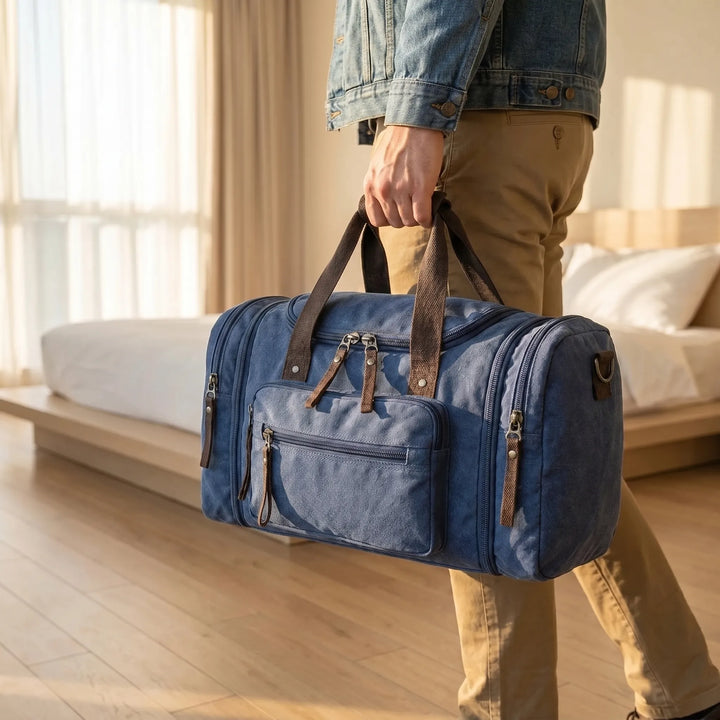Expandable Canvas Weekender Duffel Bag - Traxpand