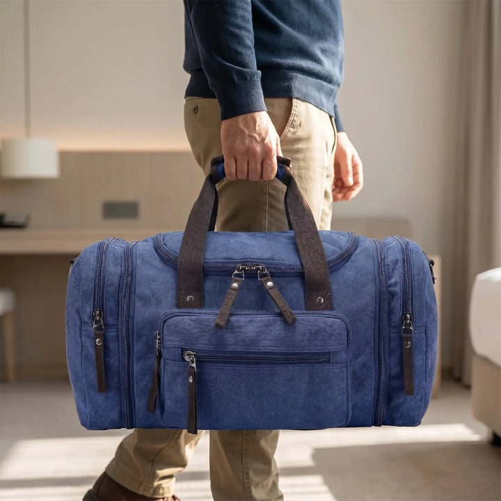 Expandable Canvas Weekender Duffel Bag - Traxpand