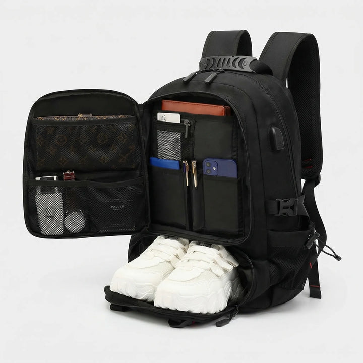 60L expandable Travel Laptop Backpack - Trekwallo