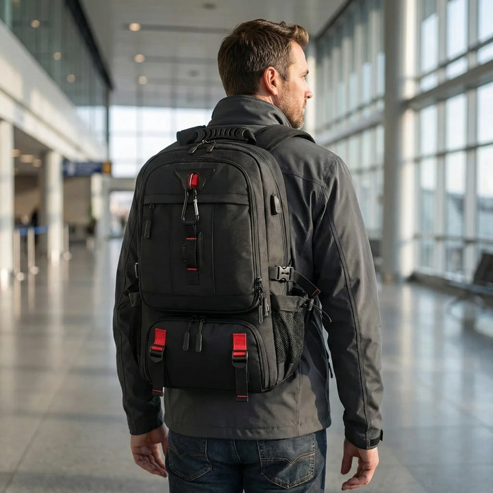 60L expandable Travel Laptop Backpack - Trekwallo