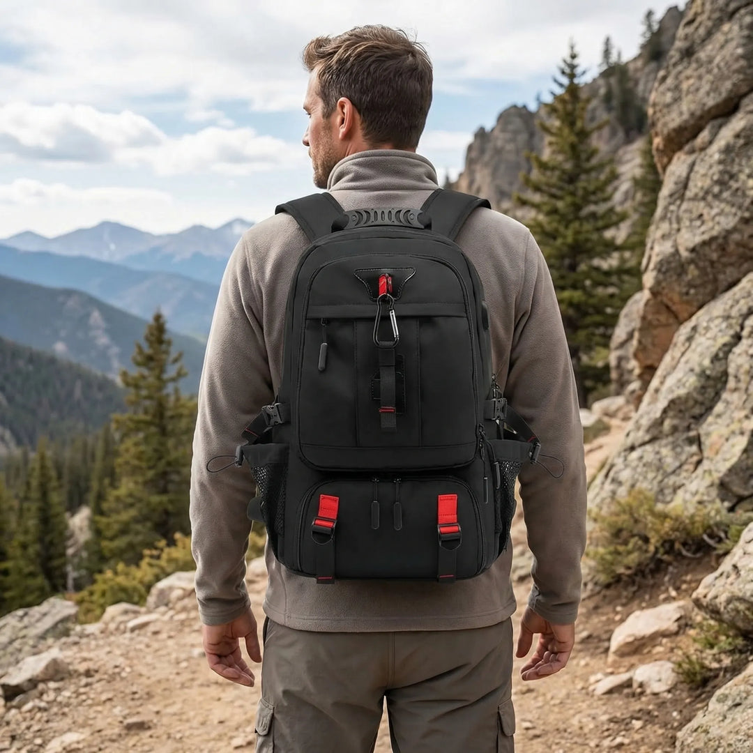 60L expandable Travel Laptop Backpack - Trekwallo