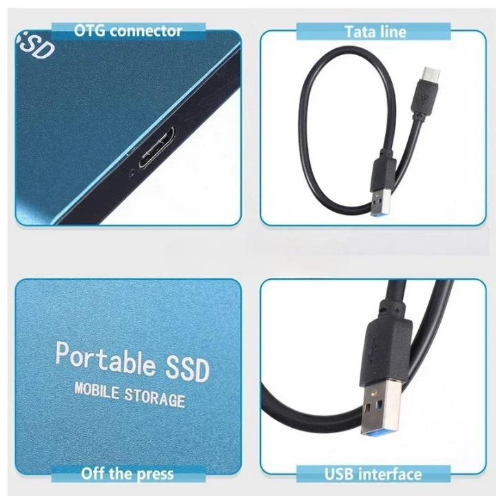 External SSD 2TB Portable Shockproof High-Speed Storage Drive 9