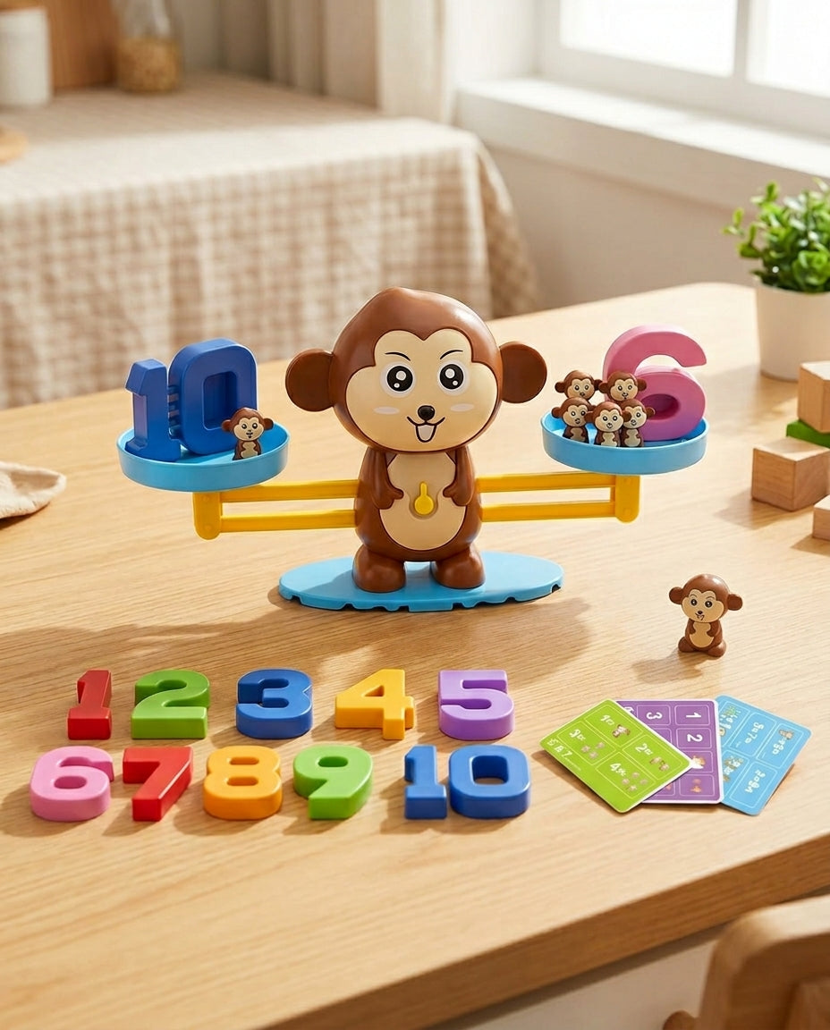 Number Balance Toy for Toddlers, Hands-On Math Learning Set 1