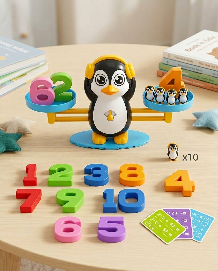 Number Balance Toy for Toddlers, Hands-On Math Learning Set 9