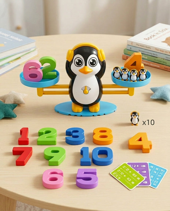 Number Balance Toy for Toddlers, Hands-On Math Learning Set 9