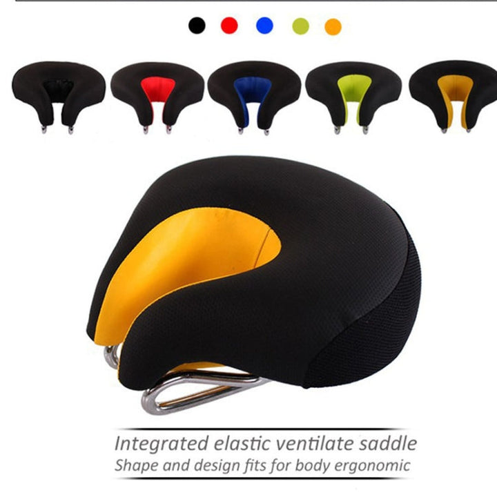 Noseless Mountain Bike Seat | Ergonomic Padded Cushion | Pressure Relief 3