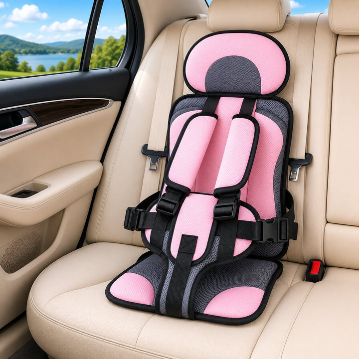 Foldable Car Booster Seat for Kids | Adjustable Harness | Compact 6