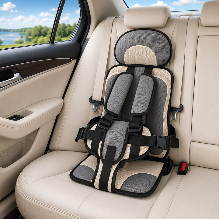 Foldable Car Booster Seat for Kids | Adjustable Harness | Compact 8