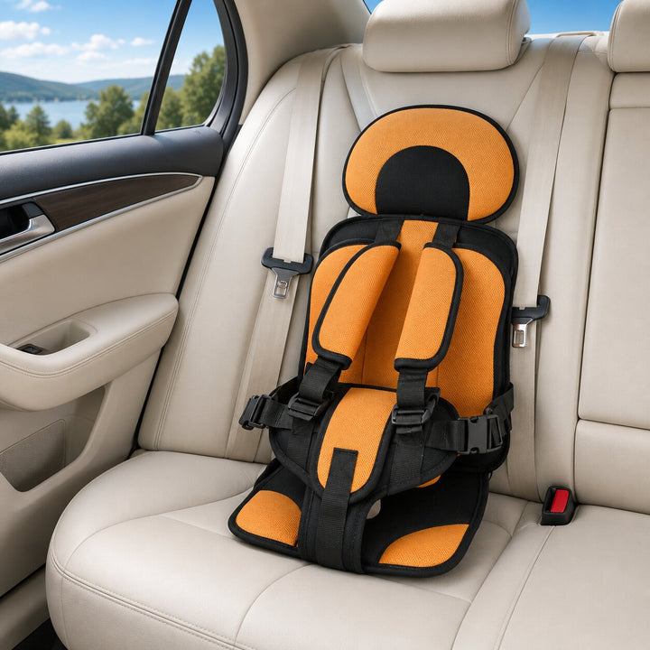 Foldable Car Booster Seat for Kids | Adjustable Harness | Compact 10