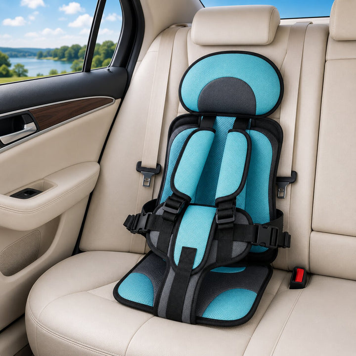 Foldable Car Booster Seat for Kids | Adjustable Harness | Compact 11