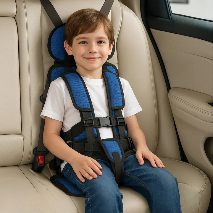 Foldable Car Booster Seat for Kids | Adjustable Harness | Compact 1