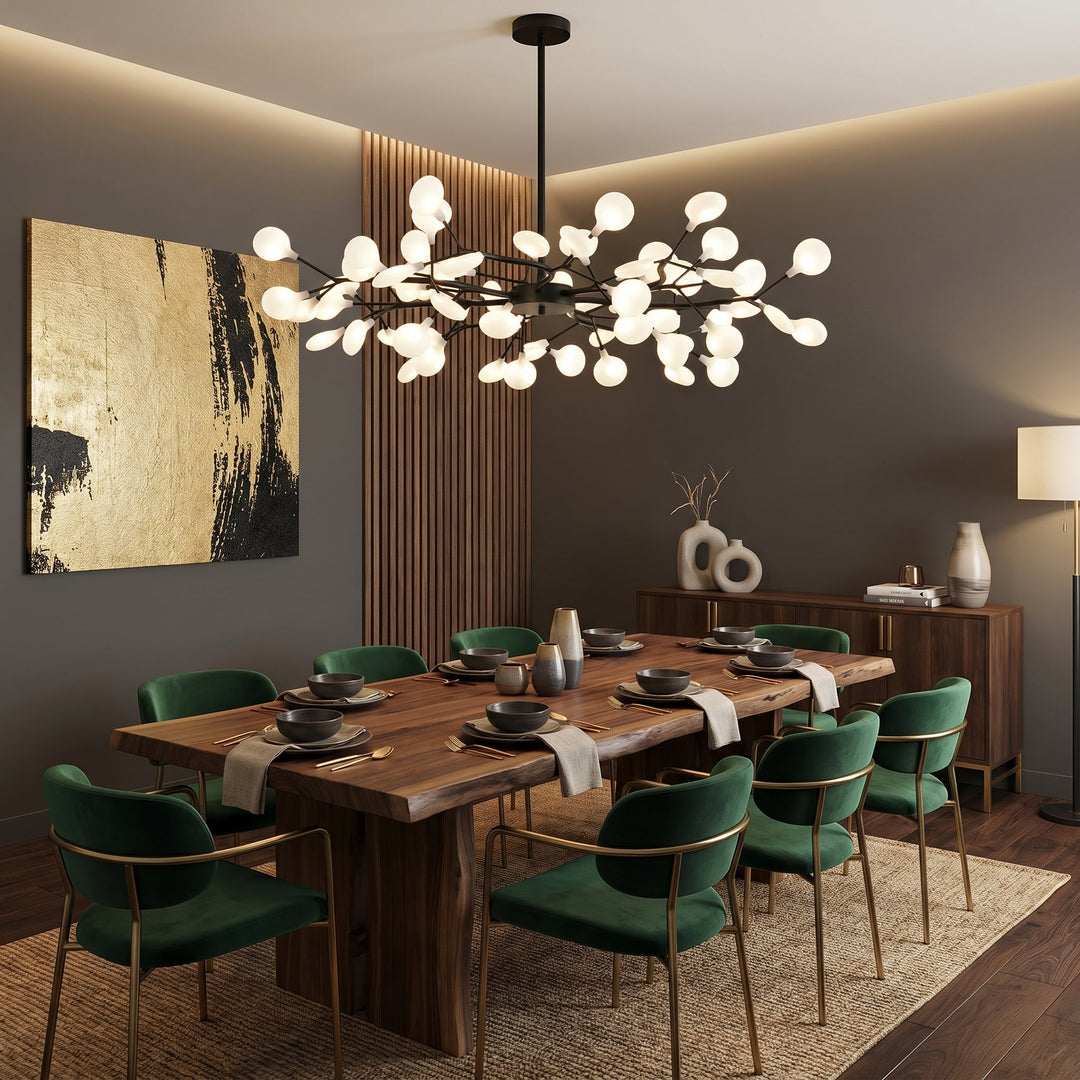 Firefly LED Chandelier with Glowing Acrylic Orbs on Branches 3