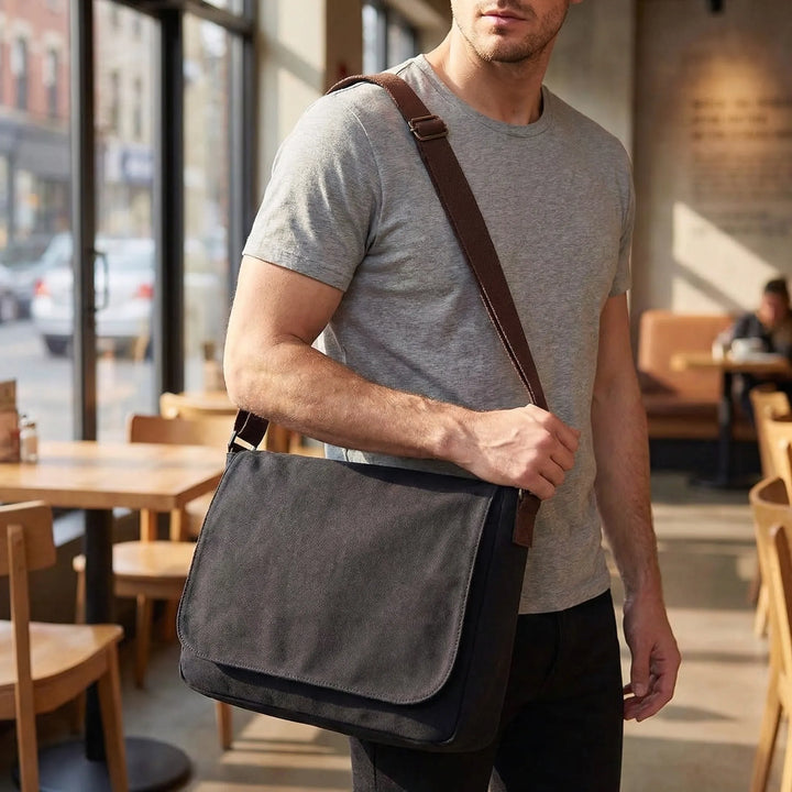 Classic Flap-Over Messenger Shoulder Bag - Satchven