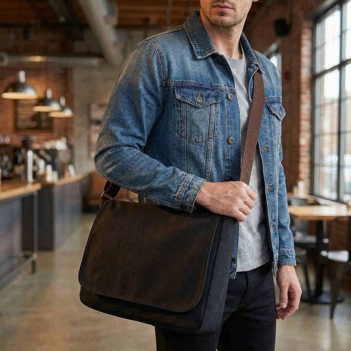 Classic Flap-Over Messenger Shoulder Bag - Satchven