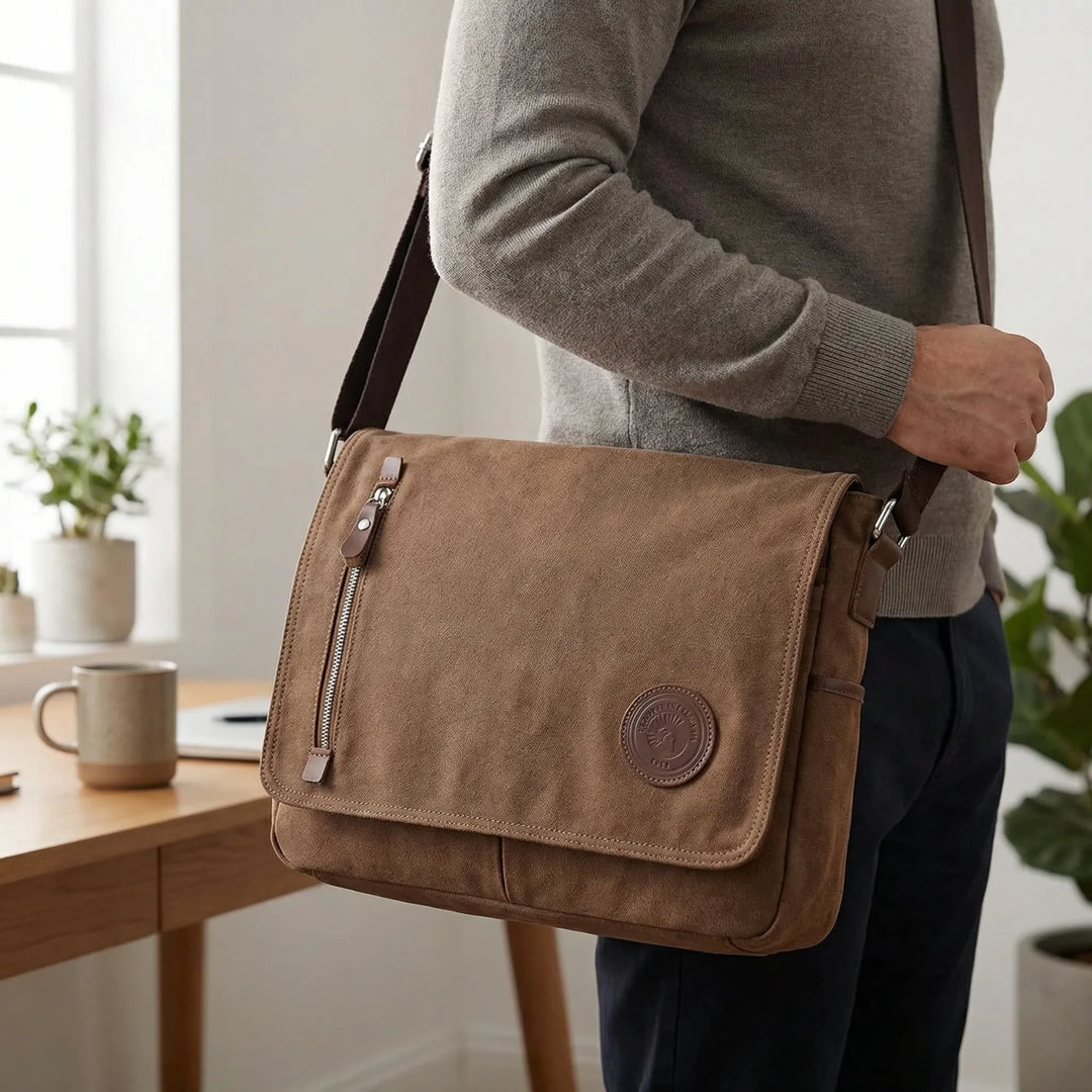 Multi-Compartment Flap-Over Messenger Bag - Satchvex