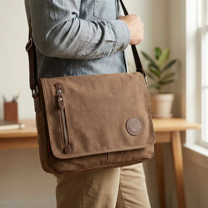 Multi-Compartment Flap-Over Messenger Bag - Satchvex