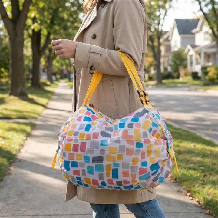 Foldable Square Tote Bag - Foldova