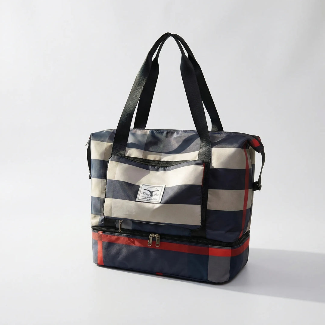 Foldable Striped Travel Bag - Journix