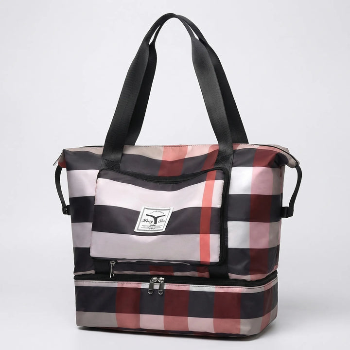 Foldable Striped Travel Bag - Journix