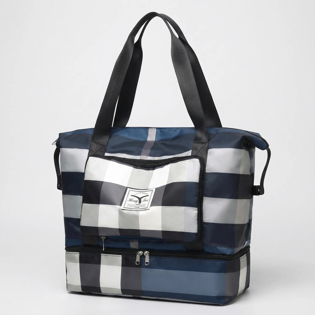 Foldable Striped Travel Bag - Journix