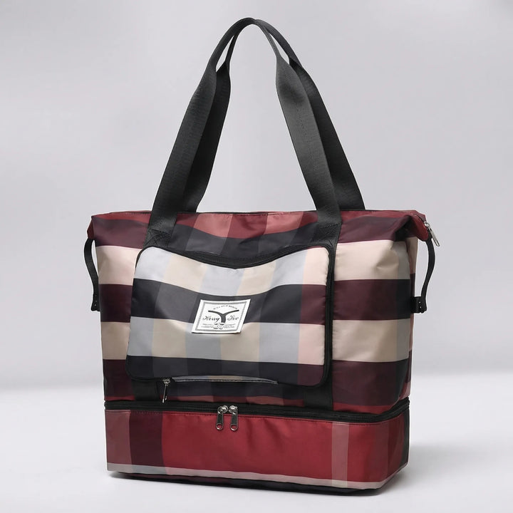 Foldable Striped Travel Bag - Journix