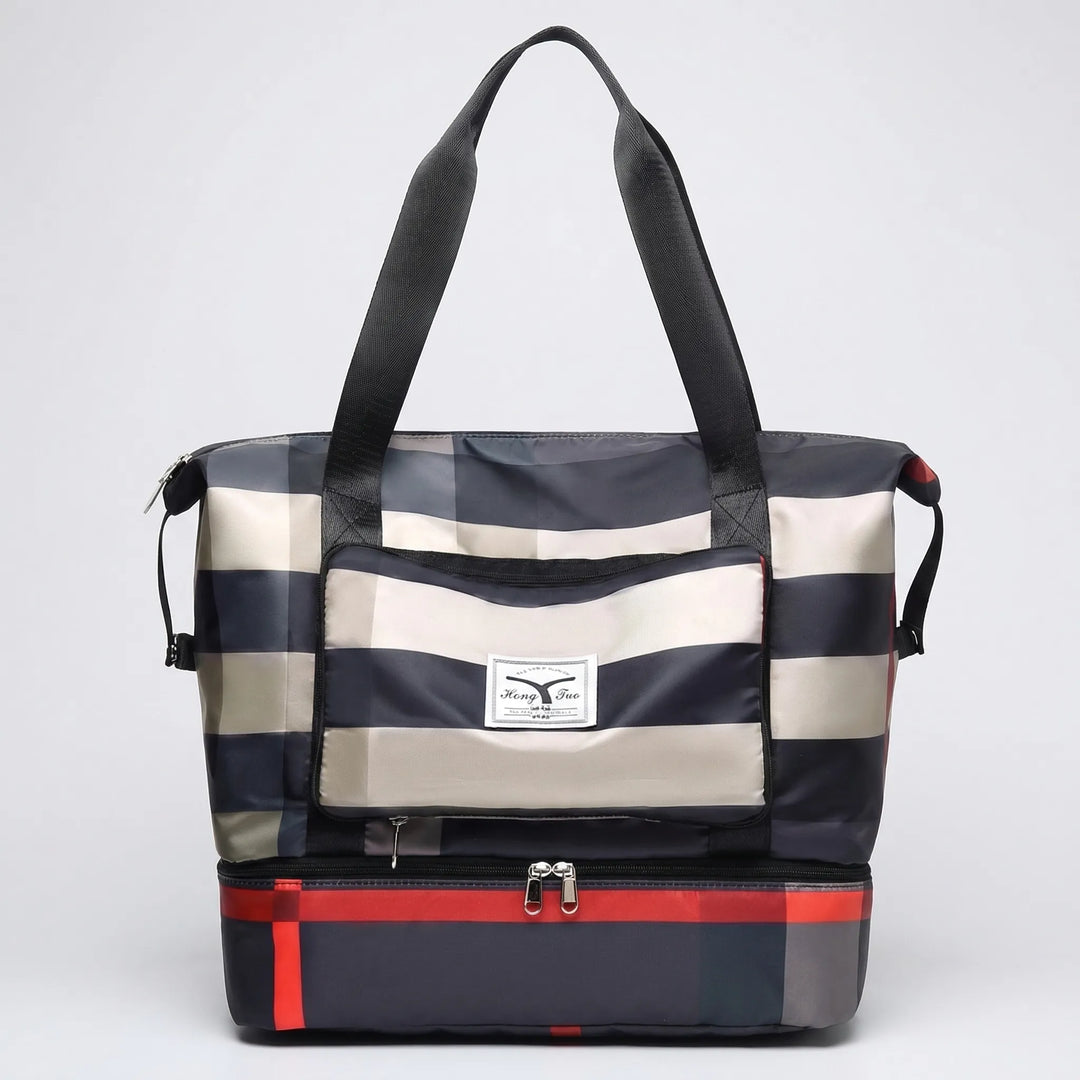 Foldable Striped Travel Bag - Journix
