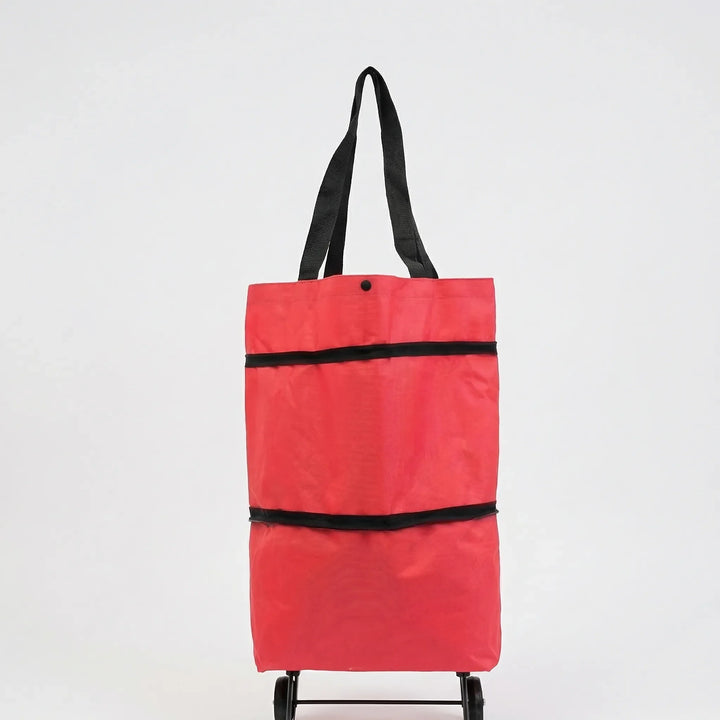 Foldable Wheeled Shopping Tote Bag - Trollova