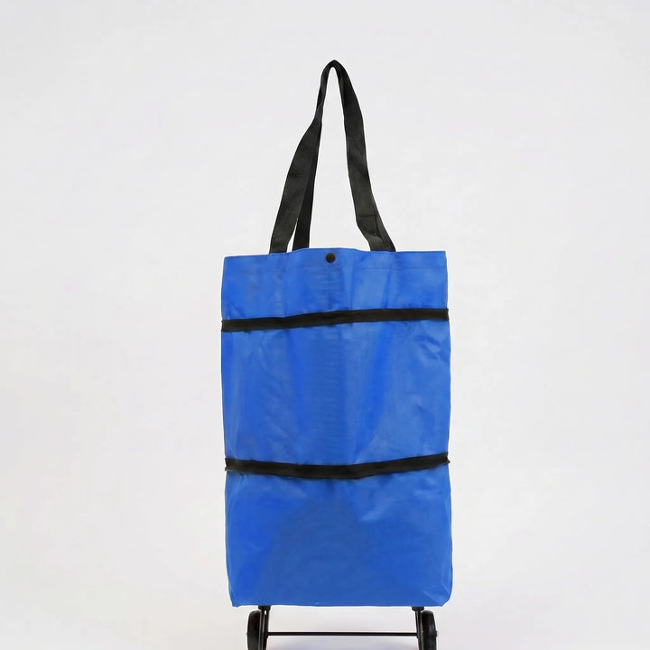 Foldable Wheeled Shopping Tote Bag - Trollova