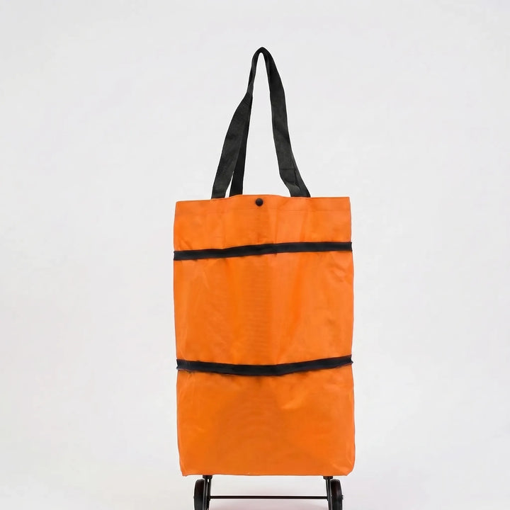 Foldable Wheeled Shopping Tote Bag - Trollova