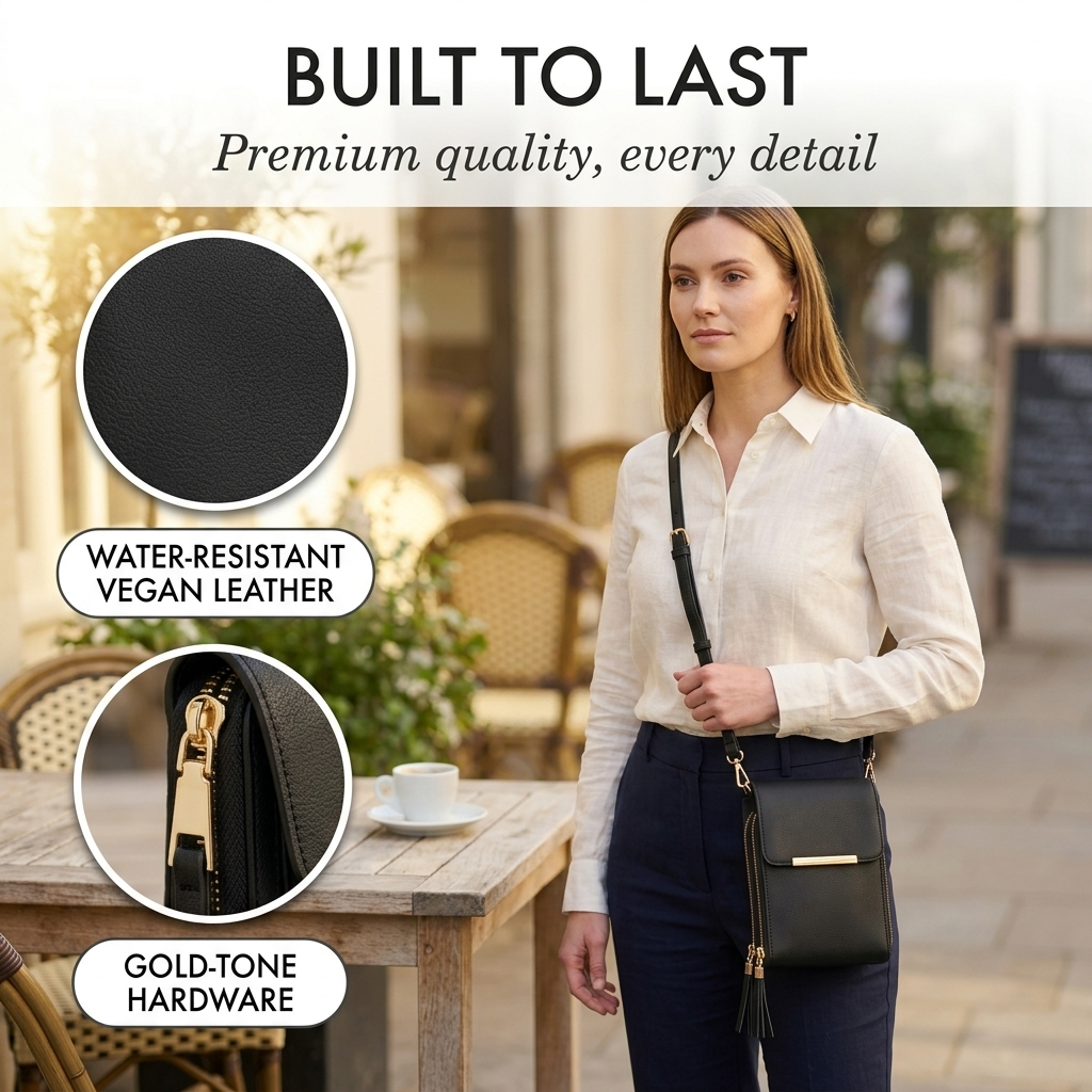 Women's Crossbody Phone Wallet Bag with Touchscreen Window 10