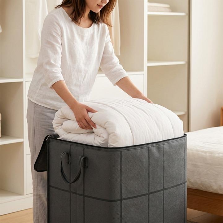 Foldable Bedding Storage Bag with Double Zipper, 3 Sizes 3