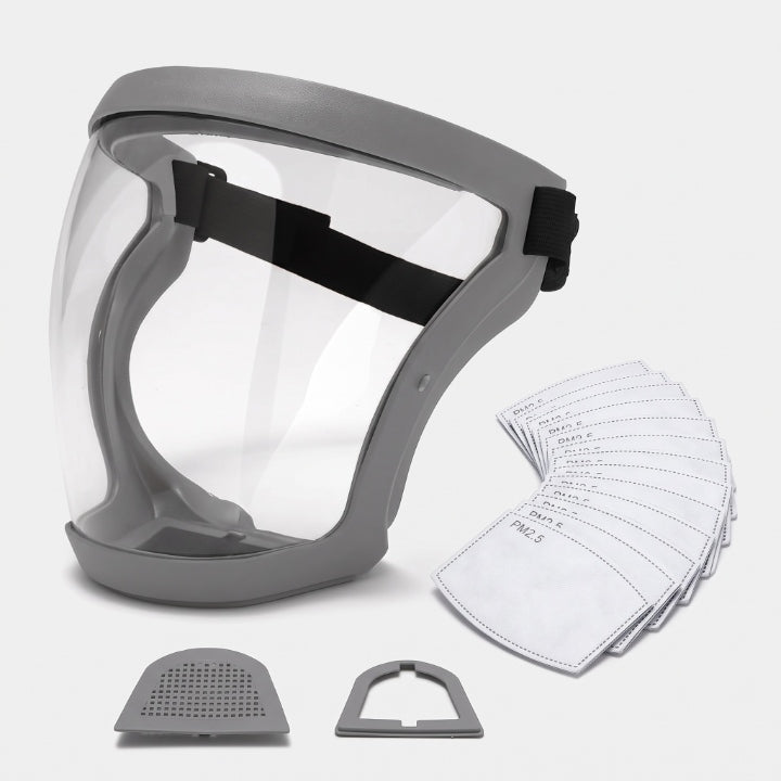 Clear Full-Face Shield with Replaceable Filters, Lightweight 210 g 6